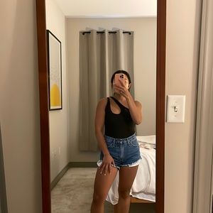 WeWoreWhat asymmetric bodysuit